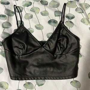 Brand is Shein, black crop top